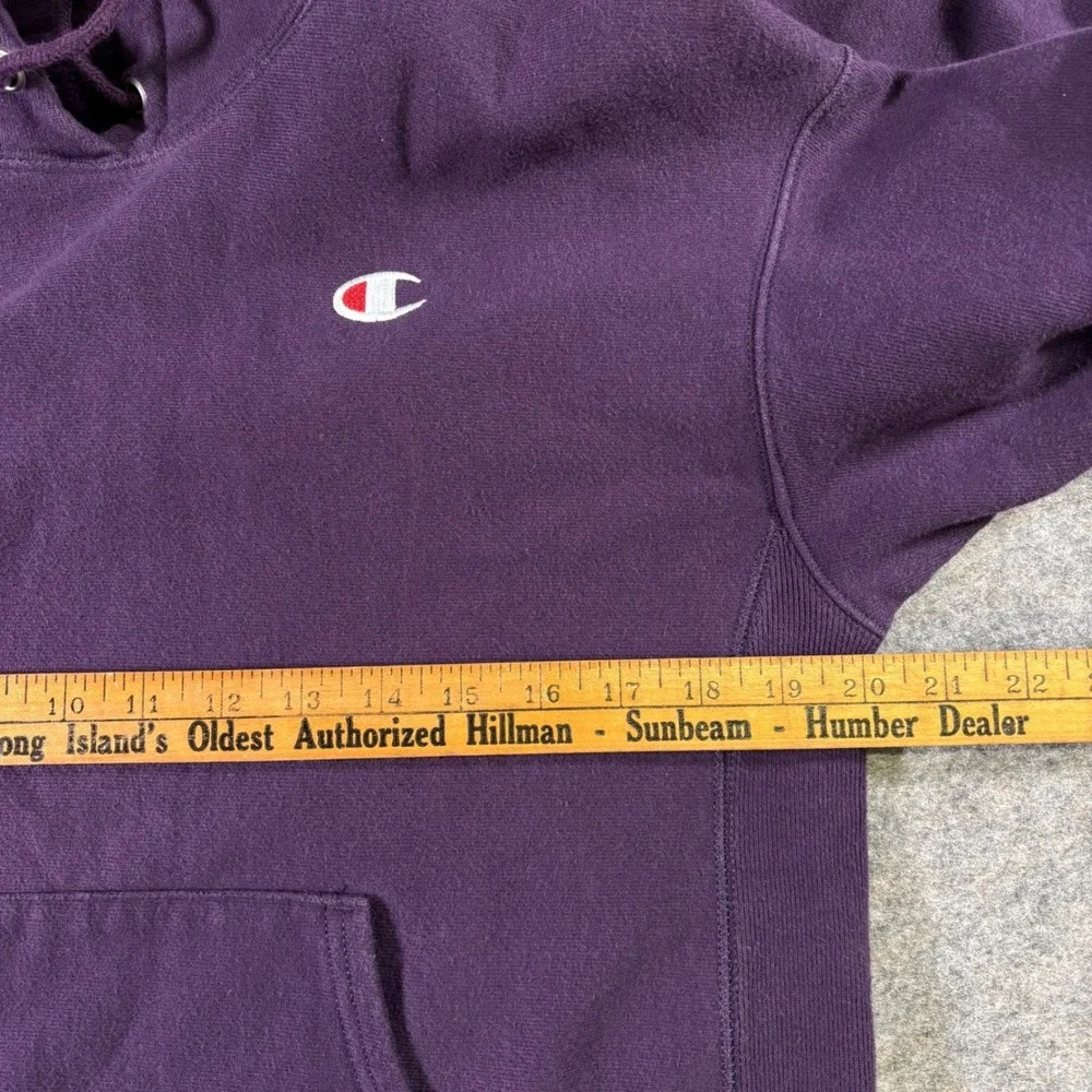 CHAMPION Reverse Weave Hoodie Sweatshirt Size L Plum Purple Pullover Grunge‎ VTG